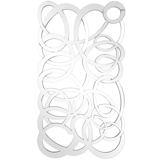 Budget 🥰 Studio 350 Silver Glass Contemporary Wall Mirror - 64 X 1 X 35 ⭐