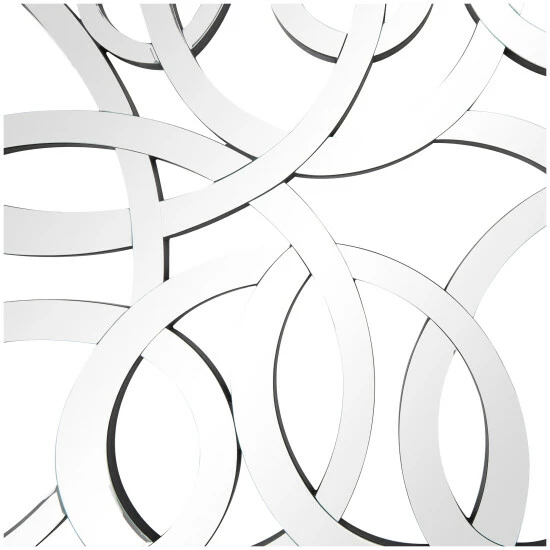 Budget 🥰 Studio 350 Silver Glass Contemporary Wall Mirror - 64 X 1 X 35 ⭐ - Image 3