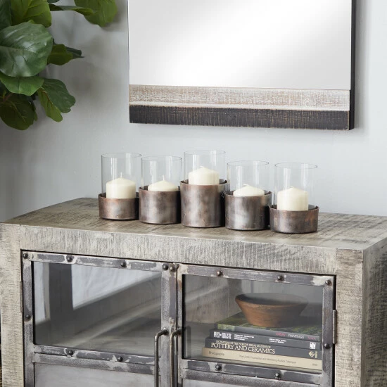 Coupon 😍 Studio 350 Black Metal Modern Candle Holder 6 X 23 X 5 - 23 X 5 X 6 🎁