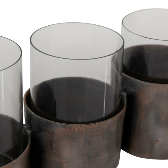 Coupon 😍 Studio 350 Black Metal Modern Candle Holder 6 X 23 X 5 - 23 X 5 X 6 🎁 - Image 4