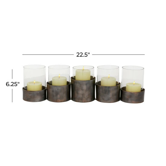 Coupon 😍 Studio 350 Black Metal Modern Candle Holder 6 X 23 X 5 - 23 X 5 X 6 🎁 - Image 6