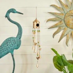 Best Sale 🤩 Studio 350 Gold Iron Rustic Windchime 👏