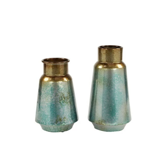 Buy 🥰 Studio 350 Rustic Turquoise/ Bronze Iron Vase (Set Of 2) 🤩 - Image 5