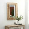 Brand new ⭐ Studio 350 Brown Wood Bohemian Wall Mirror 36 X 26 X 1 - 26 X 1 X 36 😀