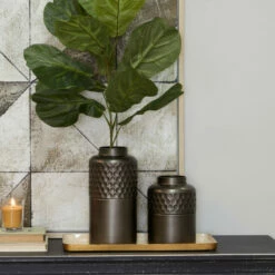 Top 10 ⌛ Studio 350 Dark Grey Metal Modern Vase ( Set Of 2) 🔔