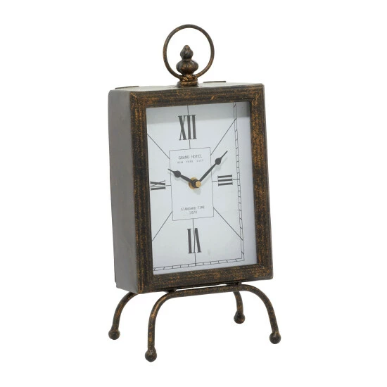 Outlet 👏 Studio 350 Brass Iron Rustic Clock 14 X 8 X 4 - 8 X 4 X 14 👍 - Image 2