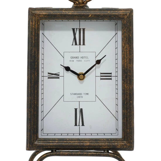 Outlet 👏 Studio 350 Brass Iron Rustic Clock 14 X 8 X 4 - 8 X 4 X 14 👍 - Image 5