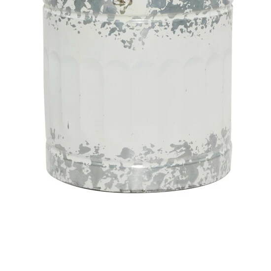 New ๐ Studio 350 White Iron Farmhouse Decorative Jar (Set Of 2) - 11 X 20 And 7 X 15 โ - Image 7