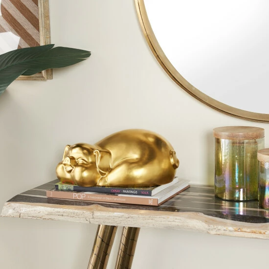 Cheapest 🔔 Studio 350 Porcelain Pig Sculpture - 13 X 9 X 5 Silver 👏 - Image 8