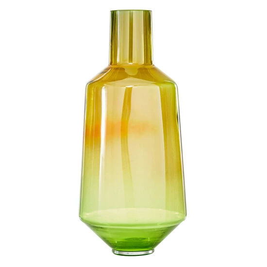 Best reviews of ⭐ Studio 350 Cylindrical Iridescent Yellow And Green Smoked Glass Vase 9" X 20" ⌛ - Image 3