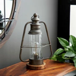 Cheap ✨ Studio 350 Brown Metal Industrial Lantern 16 X 10 X 6 - 10 X 6 X 16 😉