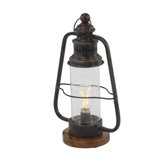 Cheap ✨ Studio 350 Brown Metal Industrial Lantern 16 X 10 X 6 - 10 X 6 X 16 😉 - Image 3