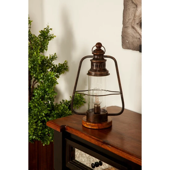 Cheap ✨ Studio 350 Brown Metal Industrial Lantern 16 X 10 X 6 - 10 X 6 X 16 😉 - Image 7