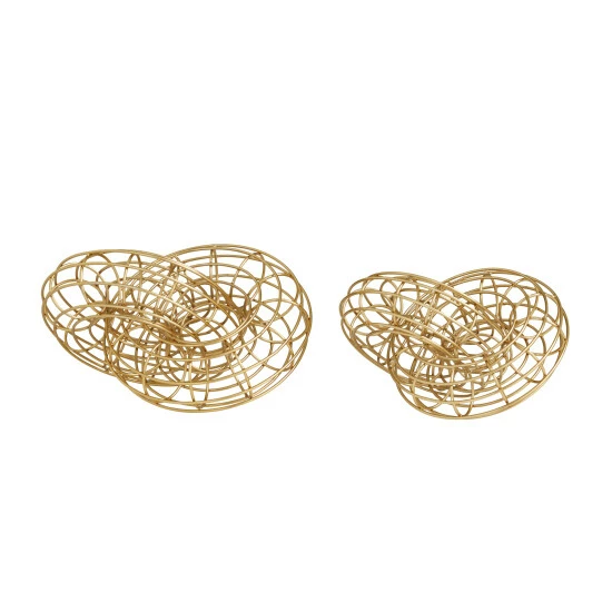 Best Pirce ๐งจ Studio 350 Metal Contemporary Sculpture (Set Of 2) - S/2 12", 10"W Gold ๐ - Image 2