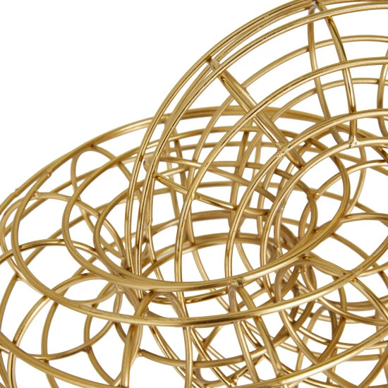 Best Pirce ๐งจ Studio 350 Metal Contemporary Sculpture (Set Of 2) - S/2 12", 10"W Gold ๐ - Image 5