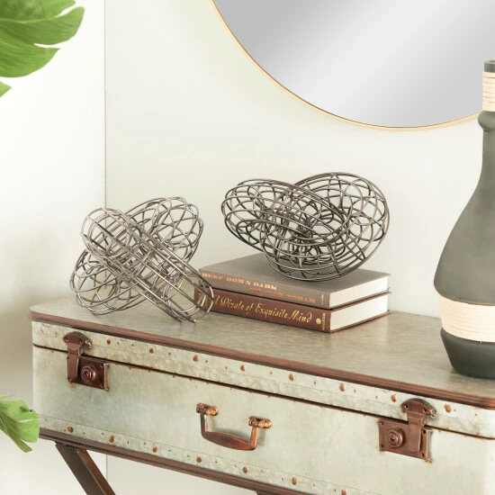 Best Pirce ๐งจ Studio 350 Metal Contemporary Sculpture (Set Of 2) - S/2 12", 10"W Gold ๐ - Image 6