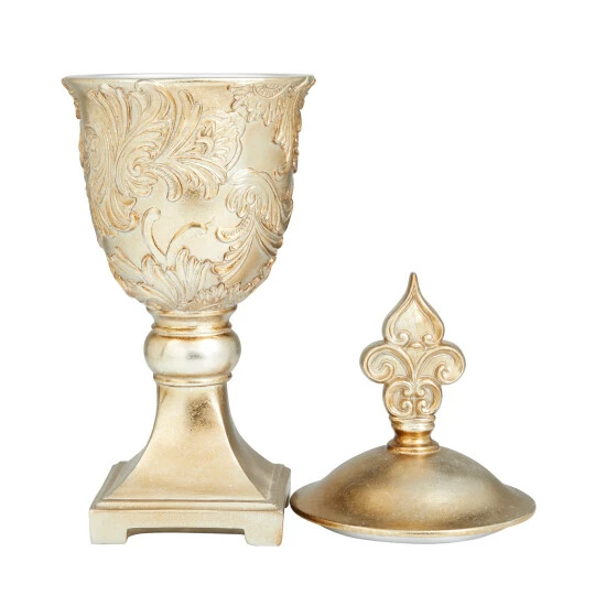 New 🌟 Studio 350 Gold Polystone Traditional Decorative Jar 19 X 7 X 7 - 7 X 7 X 19 😍 - Image 4
