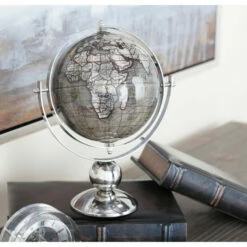 Flash Sale ⌛ Studio 350 Grey Stainless Steel Traditional Globe - 11x8.5 🧨