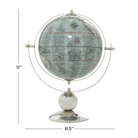 Flash Sale โ Studio 350 Grey Stainless Steel Traditional Globe - 11x8.5 ๐งจ - Image 3