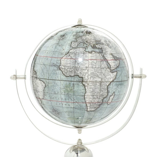Flash Sale โ Studio 350 Grey Stainless Steel Traditional Globe - 11x8.5 ๐งจ - Image 4
