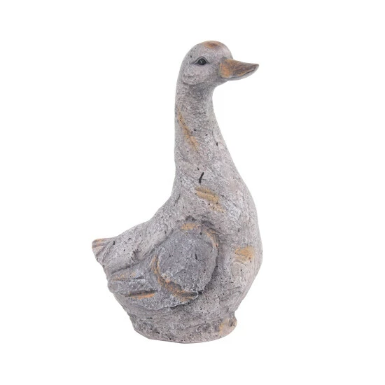 New 👍 Studio 350 Grey Polystone Country Garden Sculpture Duck 19 X 11 X 9 - 11 X 9 X 19 👏 - Image 2