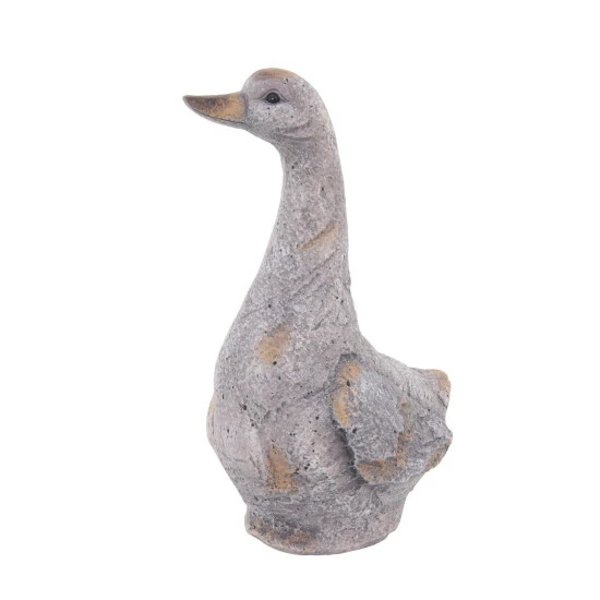New 👍 Studio 350 Grey Polystone Country Garden Sculpture Duck 19 X 11 X 9 - 11 X 9 X 19 👏 - Image 4