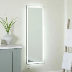 Best Pirce 😀 Studio 350 Clear Glass Modern Rectangle LED Mirror 🤩