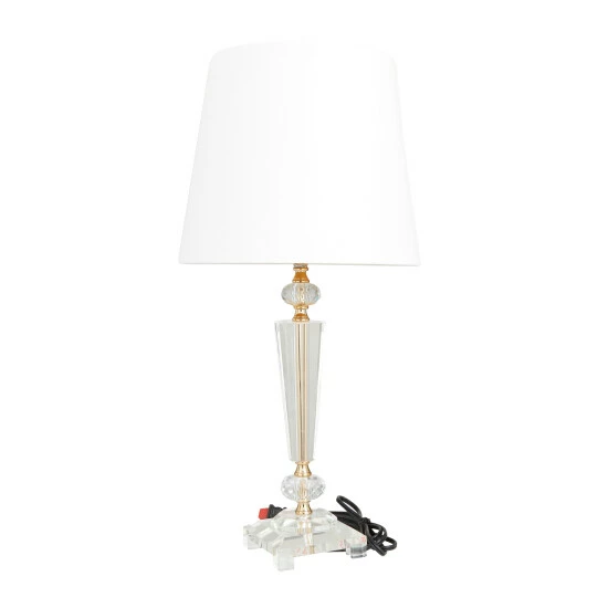 Best Pirce 😀 Studio 350 White Linen Traditional Buffet Lamp 25 X 12 X 12 - 12 X 12 X 25 Round 🎉 - Image 3