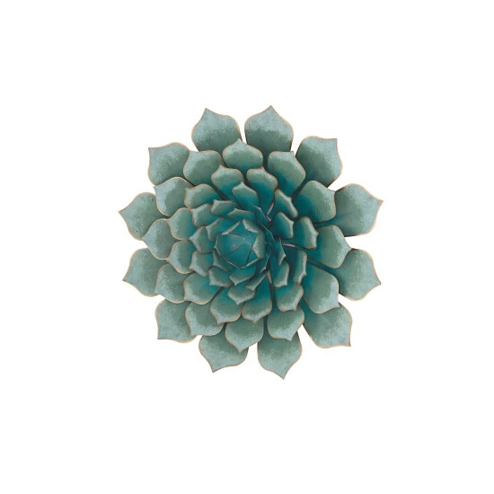 Hot Sale 🥰 Studio 350 Turquoise Metal Traditional Wall Decor Floral And Botanical 23 X 23 X 4 👏 - Image 4