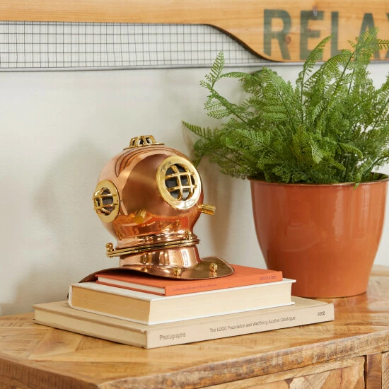 Hot Sale 🔥 Studio 350 Copper Nautical Heirloom Decor - 8 X 7 X 8 🤩