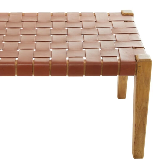 Discount 😍 Studio 350 Teak Wood Modern Bench - 47 X 18 X 17 Brown ✨ - Image 4