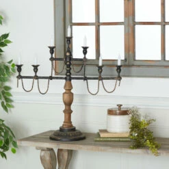 Top 10 ⭐ Studio 350 Brown Iron Vintage Candelabra - 24 X 8 X 22 ✨