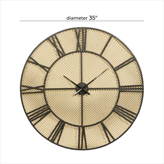 Best Sale 🔥 Studio 350 Brown Metal Traditional Wall Clock 35 X 35 X 3 - 35 X 3 X 35 ❤️ - Image 6