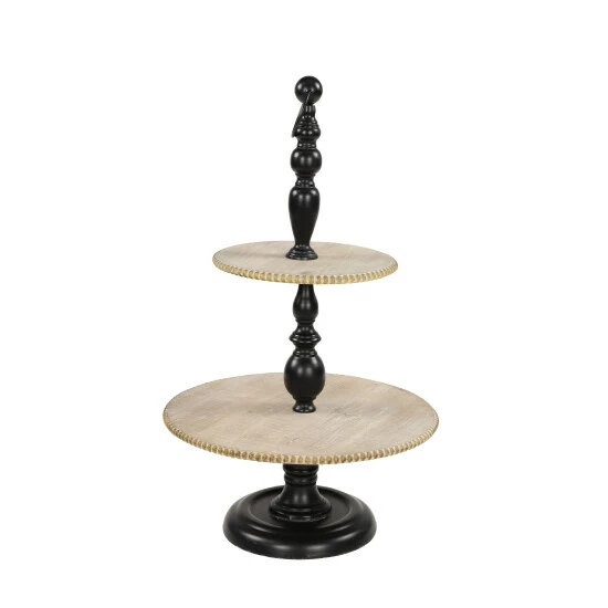 Best Sale ⭐ Studio 350 Black Wood Rustic Tiered Server 26 X 16 X 16 - 16 X 16 X 26Round 👍 - Image 4
