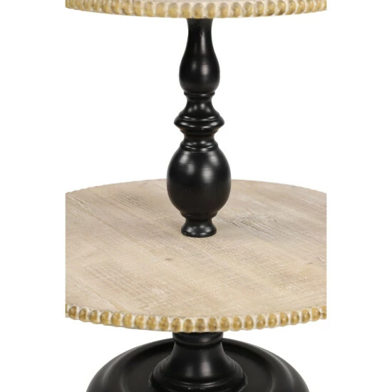 Best Sale ⭐ Studio 350 Black Wood Rustic Tiered Server 26 X 16 X 16 - 16 X 16 X 26Round 👍 - Image 5