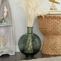 Cheapest 🔔 Studio 350 Dark Green Glass Modern Vase 😍