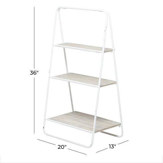 Flash Sale 🎁 Studio 350 Metal Farmhouse Shelving Unit - 13 X 20 X 36 White 🛒 - Image 7