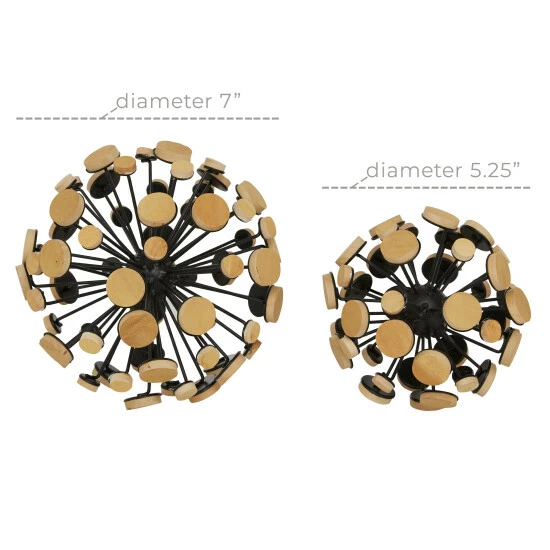 Coupon 🎁 Studio 350 Brown Metal Modern Sculpture Abstract (Set Of 2) - 7 X 7 X 7 And 5 X 5 X 5 💯 - Image 5