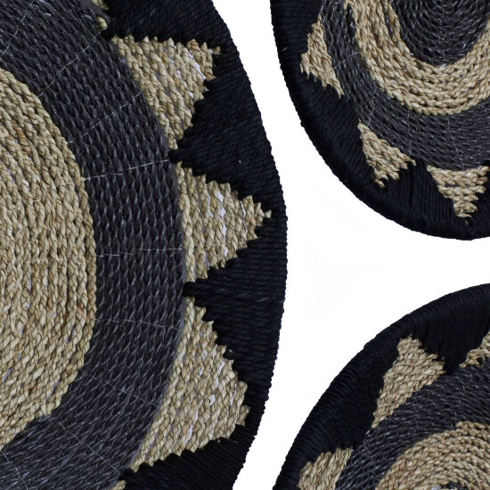 Flash Sale 🛒 Studio 350 Black Cotton Rustic Wall Decor (Set Of 3) - 24 X 3 X 24 ⭐ - Image 3