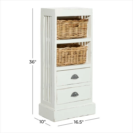 New ๐ Studio 350 White Wood Coastal Storage Unit 36 X 17 X 10 - 17 X 10 X 36 ๐ - Image 7