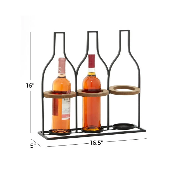 Brand new โ Studio 350 Black Iron Farmhouse Wine Holder 16 X 17 X 5 - 17 X 5 X 16 ๐งจ - Image 7
