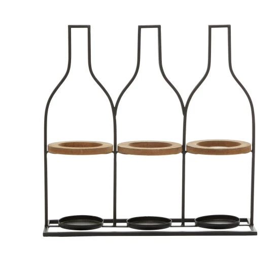 Brand new โ Studio 350 Black Iron Farmhouse Wine Holder 16 X 17 X 5 - 17 X 5 X 16 ๐งจ - Image 8