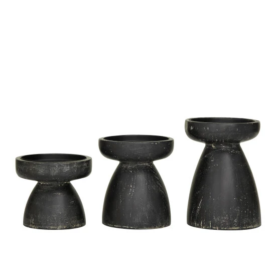 Deals 🎉 Studio 350 Wood Traditional Candle Holder ( Set Of 3) - S/3 6", 5", 4"H White 🔔 - Image 7