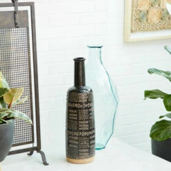 Promo 🔔 Studio 350 Black Porcelain Eclectic Vase 😍