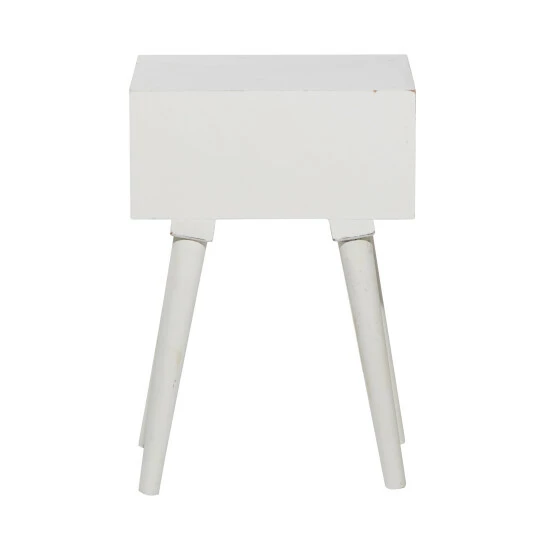 Discount 👍 Studio 350 White Or Grey Wood Vintage Farmhouse Accent Side End Table With Drawer - 16 X 13 X 24 🎉 - Image 8