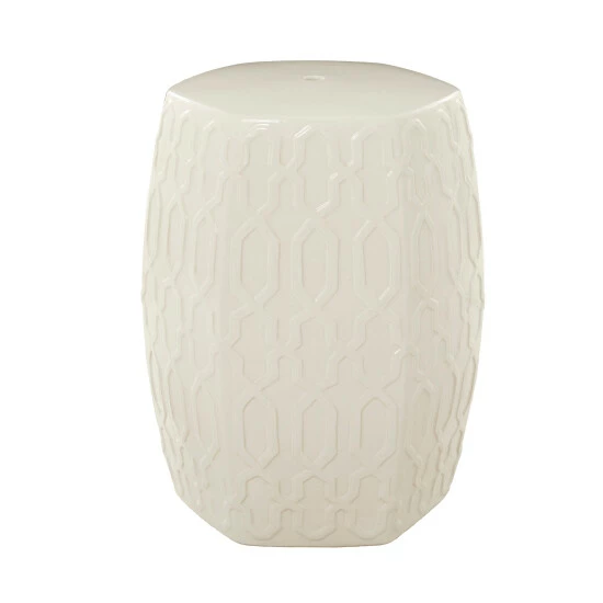 Cheapest ๐ Studio 350 Cream Ceramic Contemporary Accent Table - 13 X 14 X 19 Round ๐ - Image 3