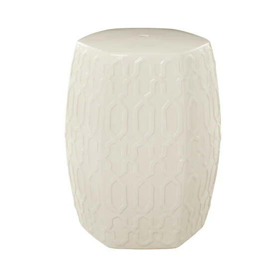 Cheapest ๐ Studio 350 Cream Ceramic Contemporary Accent Table - 13 X 14 X 19 Round ๐ - Image 7