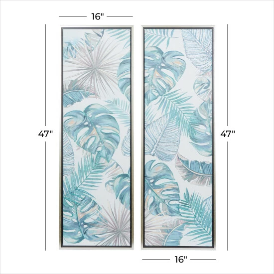 Discount ✔️ Studio 350 Blue Canvas Coastal Framed Wall Art (Set Of 2) - 16 X 1 X 47 🛒 - Image 5