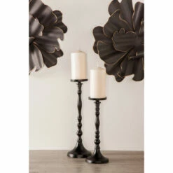 Discount 🥰 Studio 350 Black Iron Industrial Candle Holder (Set Of 3) - 6 X 6 X 18 ⭐