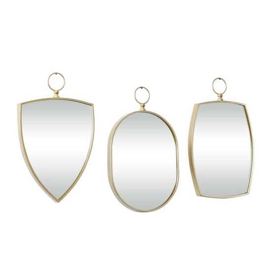Promo ❤️ Studio 350 Gold MDF Traditional Wall Mirror (Set Of 3) - 15 X 2 X 24 🤩 - Image 3